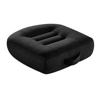 Car Booster Seat Cushion, 40 x 40 cm, Extra Thick Car Seat Cover, Effectively Extend Vision When Driving, Also for Dining Table Chairs, Office Chairs, Wheelchairs, Garden Chairs, Sofa Black