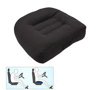 Car Booster Seat Cushion Heightening Height Boost Mat, Breathable Mesh Portable Car Seat Pad Angle Lift Seat for Car, Office,Home (Pure Black)