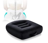 Car Booster Seat Cushion Heightening Height Boost Mat, Breathable Mesh Portable Car Seat Pad Angle Lift Seat for Car, Office,Home (Black)