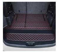 Car Boot Cover Special Car Trunk Mats For Toyota For Highlander 2009-2016 2017 2018 Waterproof 6D Full Cover Car Styling Rugs Carpet Case Liners Tail Pad(Black red,A)
