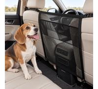 Car Boot Dog Barrier Net for Ford Freestar 2004-2007 | Soft layered elastic mesh with fabric edges and hooks; separates boot and passenger space; pet travel behind rear seats