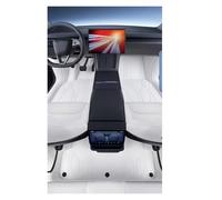 Car Boot Liner For Tesla For Model Y For Juniper 2025 2026 Double Layer Car Floor Liners With Carpet Fully Sorrounded PU Leather Mats Boot Mat(White Single Layer)