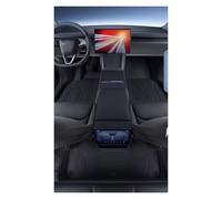 Car Boot Liner For Tesla For Model Y For Juniper 2025 2026 Double Layer Car Floor Liners With Carpet Fully Sorrounded PU Leather Mats Boot Mat(Black Single Layer)