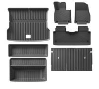 Car Boot Liner For Xpeng G6 2023 2024 Car Floor Mats Cargo Liner Trunk Pad TPE 3D Foot Mat Left Rudder Waterproof BLACK(LHD 8p)