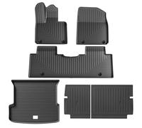 Car Boot Liner For Xpeng G9 2023 2024 2025 Car Floor Mats Cargo Liner Trunk Pad TPE 3D Foot Mat Waterproof Odorless Tray Set BLACK(LHD 6piece)