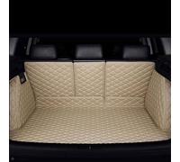 Car Boot Liner Mat for Land Rover Defender 110 2020 2021 2022 2023 2024, Leather Car Boot Protector Leather Boot Mat Full Coverage Non-slip Pad Cargo Liners Accessories,F/Beige