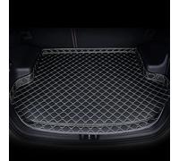 Car Boot Liner Mats for VW Tiguan 3 2024 2025, Tailored PU Leather Rear Trunk Cargo Liner Tray Protector Anti-Slip Carpets Waterproof Anti-Scratch Interior Accessories, Black Silver Line