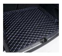Car Boot Liner Mats Leather for Jaguar F-PACE 2019-2023, Tailored Cargo Tray Liners Non-Slip Rear Trunk Protector Mat Waterproof Auto Luggage Mat,A/Black~blue