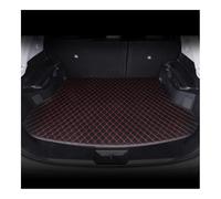 Car Boot Liner PU Leather Custom Car Trunk Mats Interior Carpet Compatible With Toyota Harrier 2015 2016 2017 2018 2019 2020 2021(Black red,2020-2021)