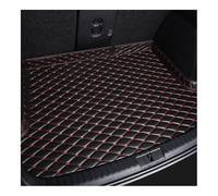 Car Boot Liners Car Trunk Mat Compatible With Volvo For XC40 2019-2022 For C40 2022-2023 For S90 2017-2022 Artificial Leather Customized Trunk Mat Interior(Black red,For XC40 2019-2022)