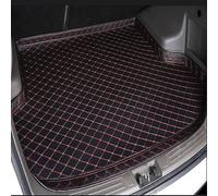 Car Boot Liners for Audi A3 4door Sedan (with net pocket on the left)2020-2025, Leather Rear Trunk Cargo Tray Liners Protector Pad Waterproof Non-slip Mat, Car Accessories,Black-Red