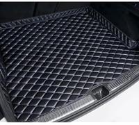Car Boot Mats for Jeep Grand Cherokee WK2 2011-2023,Leather Heavy Duty Durable Non-Slip Cargo Tray Mat with Raised Edges,Rear Trunk Protector,Car Interior Accessories,E/BlueLine