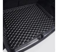 Car Boot Mats for KIA Sorento Cinq Places/Sept Places 2015-2018, Leather Boot Liner Trunk Protector Mat Waterproof Non-Slip Tray Liners Luggage Mat Custom Fit Accessory,B/Black-White