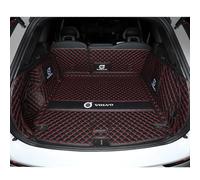 Car Boot Mats for Volvo XC90 2016-2020 2021 2022 2023 2024 2025 2026, Full Coverage Waterproof Antiscratch Trunk Pad Boot Liner Trunk Mat Carpet, Rear Trunk Protector Pad,Black Red
