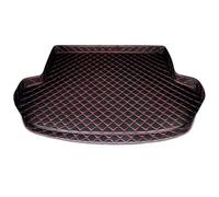 Car Boot Mats for VW Caddy Maxi 2015-2023, Car Leather Boot Liner Mat Waterproof Cargo Protector Pad Non-slip Accessories,Black-Red