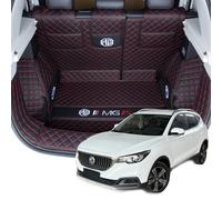 Car Boot Mats Trunk Mat Boot liners Mats for MG ZS 2017-2022 2023 2024 Full Coverage Leather Customization Protector Pad Interior Accessories,1Set-BlackRed