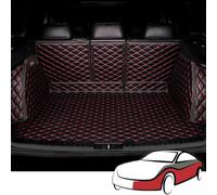 Car Boot Mats Trunk Mat Protector for Audi A4 B9 Avant/Kombi 2015-2021 2022 2023 2024 Full Coverage Leather Boot Liner Mat Carpets Customization Styling Accessories,BlackRed