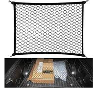 Car Boot Net for Ford Transit Connect 2025 2024 2023 2022, Luggage Organizer Cargo Storage Grocery Holder Safety Mesh Floor Netting Tension Fastening Hook Black Pack
