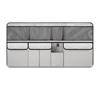 Car Boot Organiser for Fiat Tipo Sedan/Tipo Hatchback/Tipo estate/Tipo Cross, Foldable Storage Multiple Compartments Waterproof Large Volume Car Boot Tidy Accessories,Grey