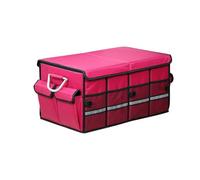 Car Boot Organiser for MINI Cabrio R52 R57 F57 F67 Roadster, with Handle & Partition Collapsible Boot Organise Travel, Groceries & Everyday Use,B 66L-G Rose Red
