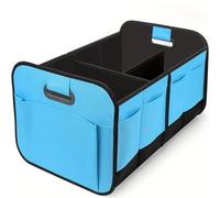 Car Boot Organiser for Toyota Prius+ Proace Verso Proace Proace City Hilux Land Cruiser 70, Durable Car Tidy Storage Bag Waterproof Collapsible Multi Compartment Tidy, Space Saving,D Blue