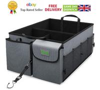 CAR BOOT ORGANISER Heavy duty Foldable Large tidy storage bag box Travel Vehicle