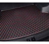 Car Boot Protector Custom Leather Left Car Trunk Mats For Mini R50 R52 R53 For Cooper R54 R55 R56 R57 R58 R51 Car Carpets Covers Accessories(Left Black red stitching)
