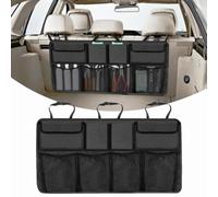 Car Boot Storage Organiser for Ford Kuga ST-line 2009-2024, Black Waterproof Car Backseat Hanging Bag Foldable Trunk Organisers Large Capacity