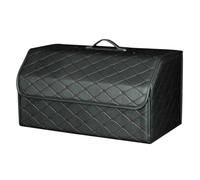 Car Boot Tidy Box for Fit/Jazz 2021 2022 2023, Car Storage Box Leather Durable Foldable Vehicle Trunk Container Suitcase Accessories,Black-L-54X32X30CM