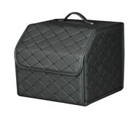 Car Boot Tidy Box for Fit/Jazz 2021 2022 2023, Car Storage Box Leather Durable Foldable Vehicle Trunk Container Suitcase Accessories,Black-S-33X32X30CM