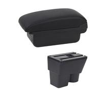 Car box Car Armrest Box Central Store Content Styling Decoration with Cup Holder Accessories For VW For Jetta for For Santana(B1 Black Line)
