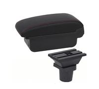 Car box Center Car Armrest Box Storage Interior Special Retrofit Parts for Mitsubishi Colt(A1 style red line)