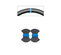 Car Braid On Steering Wheel Perforated Leather Cover For Hyundai For Sonata VII(LF) 17-18 (3-Spoke O Shape) 15-19 Parts(Light Blue Marker9)