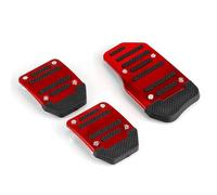 Car Brake Clutch Pedal For Car Pedal Cover Set Kit Aluminum Manual Transmission Universal Auto Accessories Non-Slip Red Blue Silver 3Pcs(Red)