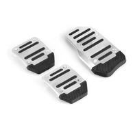 Car Brake Clutch Pedal For Car Pedal Cover Set Kit Aluminum Manual Transmission Universal Auto Accessories Non-Slip Red Blue Silver 3Pcs(Silver)