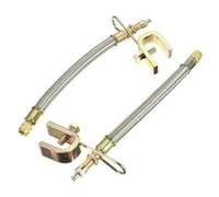 Car Brake Hoses 2Pcs Air Tyre Valve Extension Adaptor Car Tire Stem Extender+Clamps