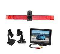 Car Brake Light Reverse Camera Two Lens Slim Flat Back Housing Compatible Replacement for Hella 2DA 343 106-201 Light Camera & Monitor Kit(5 inch kit)(5 inch kit)