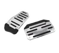 Car brake Pedal compatible with Aluminum Automatic Transmission Car Pedal Cover Universal Brake Fuel Gas Foot Pad Set Kit Red Blue Silver Non-Slip Tools (Automatic Blue Set)(Automatic Silver Set)