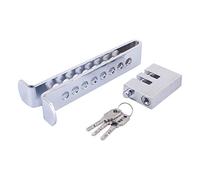 Car Brake Pedal Lock Clutch Locker, Adjustable Universal 8 Holes Foot Brake Lock Car Anti-theft Locking Device, Solid Strong Steel Auto Brake Locking Device with Pure Copper Lock Core Security