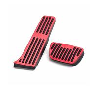 Car Brake Pedals Compatible For Toyota Avalon XX50 2019~2022 2021 Automotive Stainless Steel Rubber Non-slip No Drilling Pedal Accessories(Red)