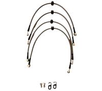 Car Brake Pipes Brake Hose Kit Braided Stainless Steel Pipe Line Braided Oil Hose fit for Mitsubishi Evolution(Front Two Pieces)