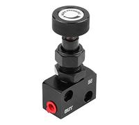 Car Brake Proportioning Valve, Universal Aluminum Motorsport Brake Shut Off Valve Pressure Regulator (Black)