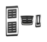 Car Brakes Pedals For VW For GOLF 7 MK7 For Seat For Ibiza For Ateca For Skoda For Fabia Stainless Steel Car Accelerator Brake Foot Rest Pedal Cover Car Foot Pedals(AT with rest)