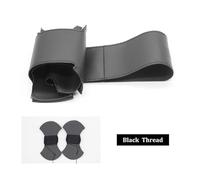 Car Breathable Steering Wheel Cover For Accord 1994-1997 For Odyssey 1995-1997 For Prelude 1994-1996 Hand-stitched Black Leather Car Steering Wheel Cover(Black Thread)