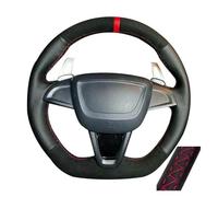 Car Breathable Steering Wheel Cover For Seat For Ibiza For 6J For Mii 2012 2013 2014 2015 2016 2017 2018 Hand Sewing Car Steering Wheel Cover Non-Slip Suede Leather(Style 1)
