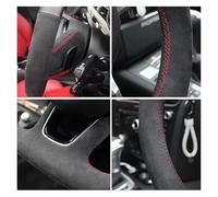 Car Breathable Steering Wheel Cover For VW For Golf 7 For GTI For MK7 For Polo For GTI For Scirocco 2015 2016 Car Steering Wheel Cover Genuine Leather Suede(Style 1)