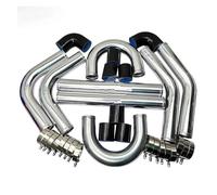 Car Breather Pipe Air Intake 2.0" Inch 51mm 2mm Thickness Aluminum Intercooler Turbo Pipe Piping Kit Universal