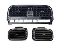 Car Bright Black Central Dashboard Compatible For VW Polo 2011 2012 2013 6RD819728 6RD819703 6RD819704 AC Air Outlet Chrome Vent(3 PCS)