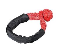 Car Broke Down With Protective Sleeve Portable UTV Strap Rope Trailer Off Road Towing Synthetic Soft Shackle ATV Winch SUV(Rosso)