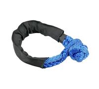 Car Broke Down With Protective Sleeve Portable UTV Strap Rope Trailer Off Road Towing Synthetic Soft Shackle ATV Winch SUV(Blu)